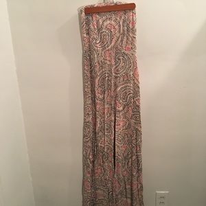 Strapless maxi dress